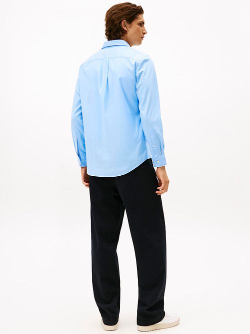 Tommy Hilfiger Flanell Hemd Hellblau Model / Achterkant