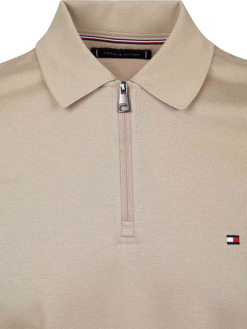 Tommy Hilfiger Half-Zip Polo Shirt Interlock Beige Product / Detail