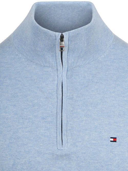 Tommy Hilfiger Halvzip Tröja Essential Ljusblå Product / Detail