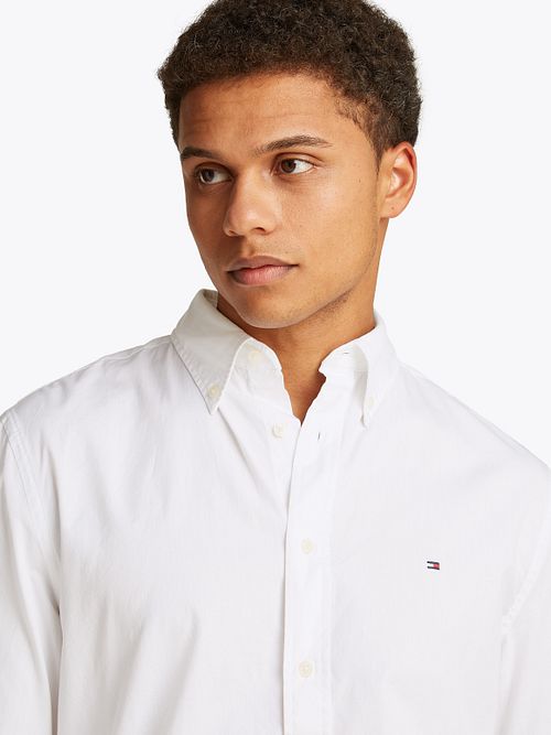 Tommy Hilfiger Koszula z popeliny Flex Biała Model / Detail
