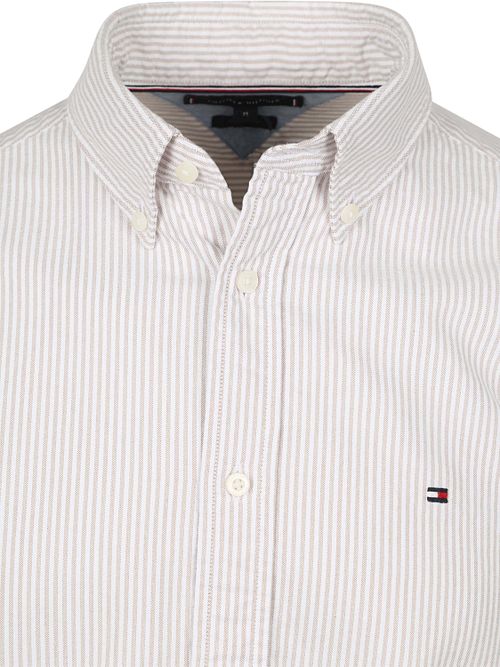 Tommy Hilfiger Oxford koszula w paski beżowa Product / Detail