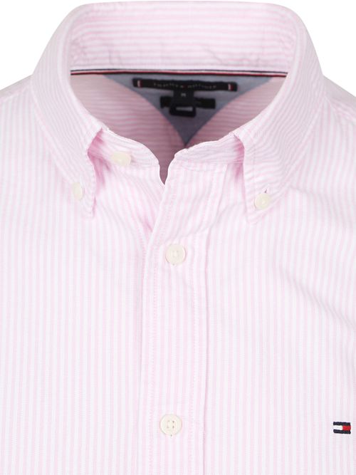 Tommy Hilfiger Oxford Overhemd Streep Roze Product / Detail