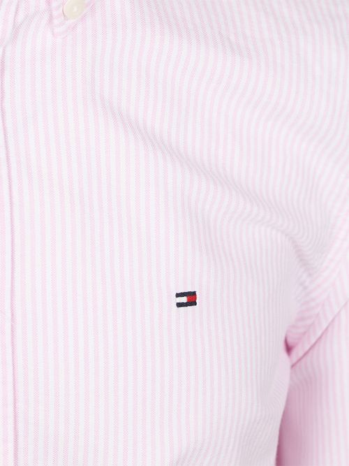 Tommy Hilfiger Oxford Overhemd Streep Roze Product / Detail