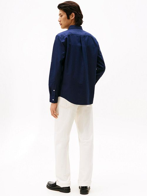 Tommy Hilfiger Oxford Skjorta Marinblå Model / Achterkant