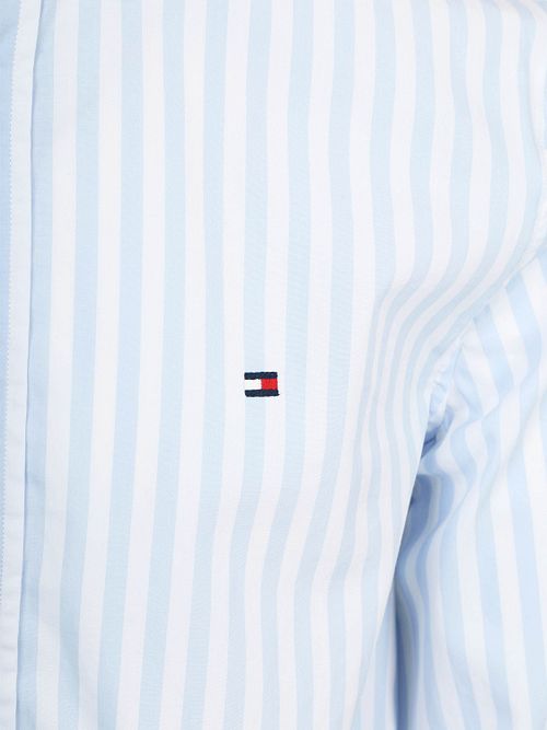 Tommy Hilfiger Poplin Overhemd Streep Lichtblauw Product / Detail