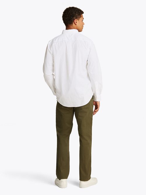 Tommy Hilfiger Poplin Skjorte Flex Hvit Model / Achterkant