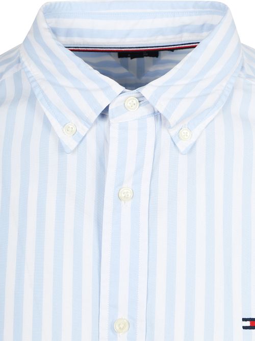 Tommy Hilfiger Poplin Skjorte Stribe Lyseblå Product / Detail