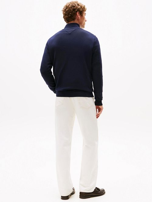 Tommy Hilfiger Pull Demi-Zip Essential Marine Model / Achterkant