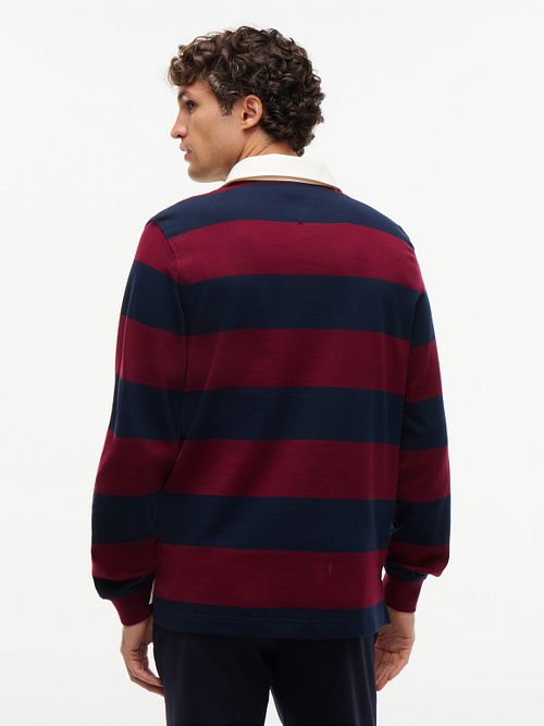 Tommy Hilfiger Rugby Polo Rayure Bordeaux/Marine