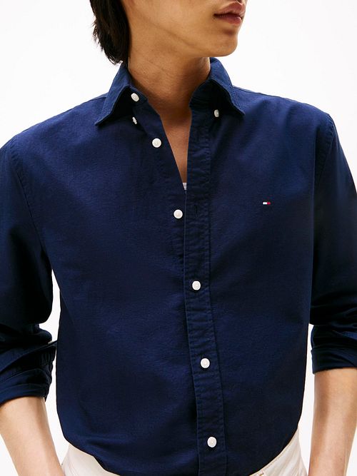 Tommy Hilfiger Oxford Shirt Navy Model / Voorkant
