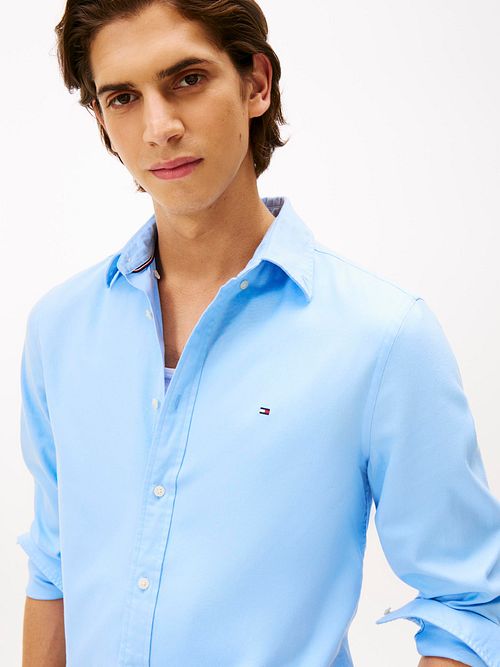 Tommy Hilfiger Flanellskjorta Ljusblå Model / Voorkant