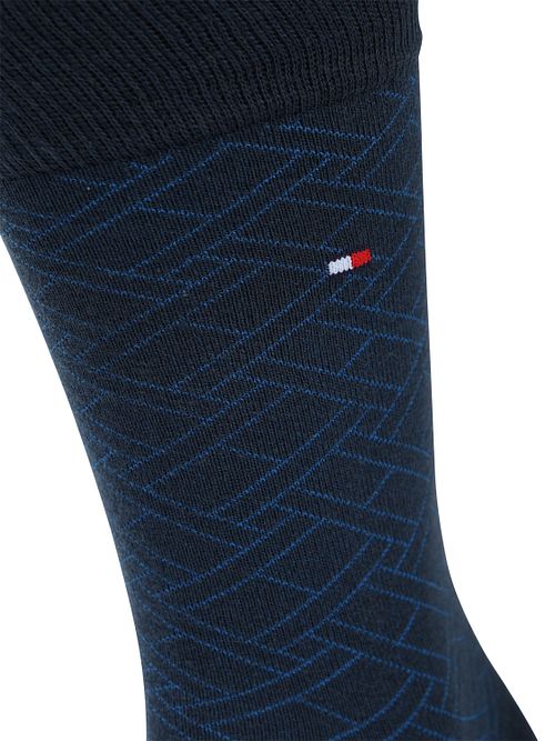 Tommy Hilfiger 2-Pack Socken AOP Blau 004 Product / Detail