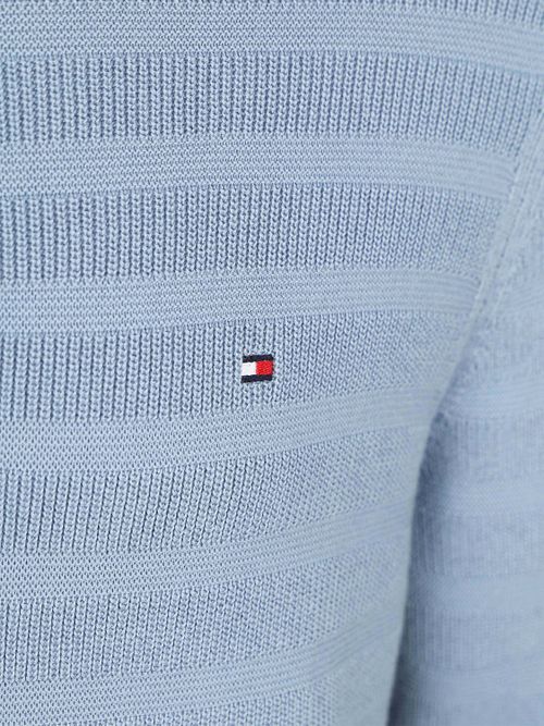 Tommy Hilfiger sweter z półgolfem na zamek, struktura, indygo Product / Detail