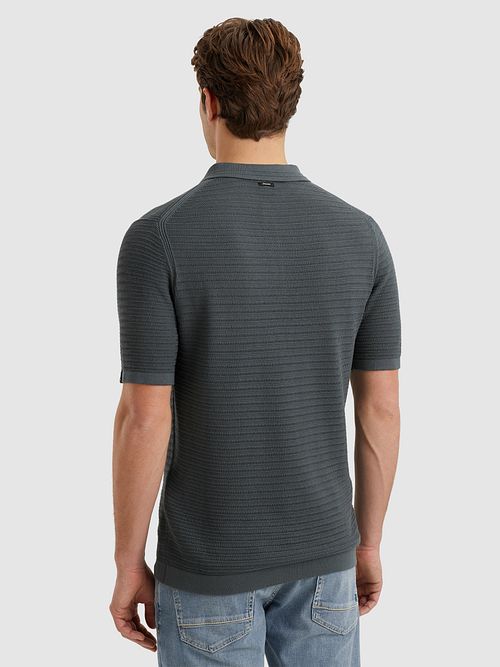 Vanguard koszulka Polo z fakturą Dark Slate Model / Achterkant