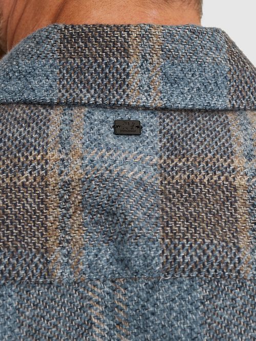 Vanguard Overshirt Rutet, Blau Model / Detail