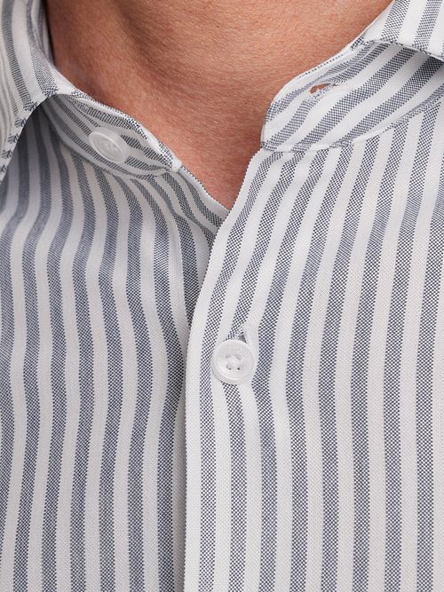 Vanguard Skjorte Elevated Knit Stribet Blå Model / Detail