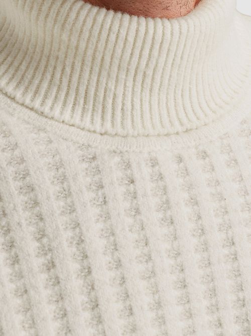 Vanguard Rollneck Pullover Structure Off White Model / Detail
