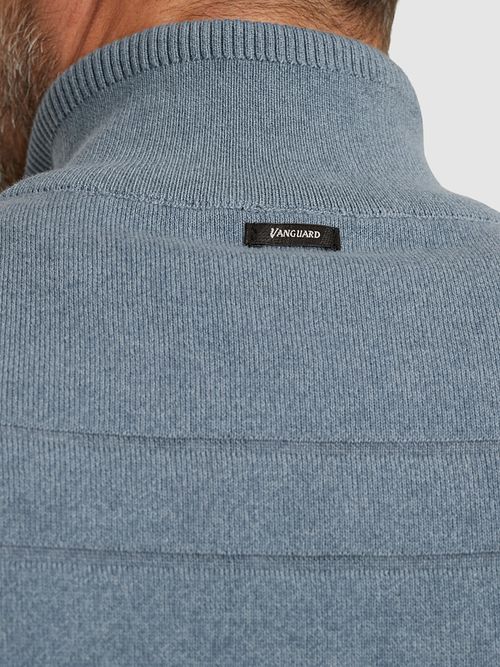 Vanguard Sweater Half Zip Textured Blue Product / Detail
