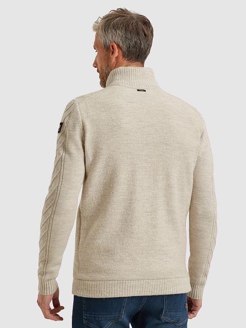 Vanguard Vest Boiled Wool Blend Beige Model / Achterkant