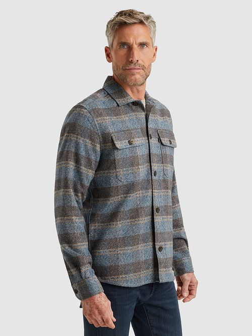 Vanguard Overshirt Rutet, Blau Model / Voorkant