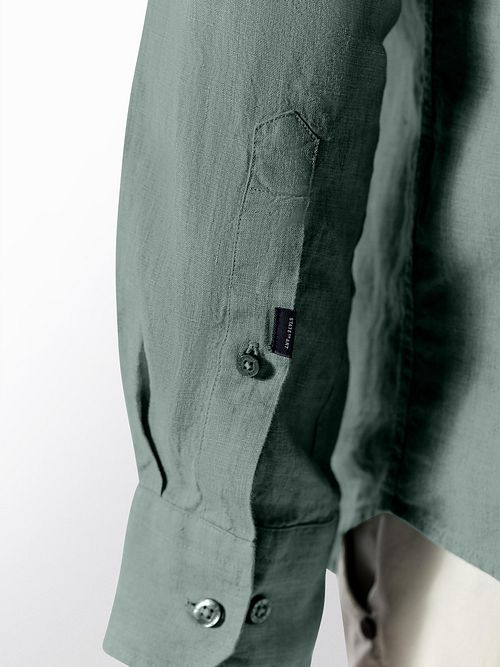 State of Art Camicia Lino Green Model / Detail