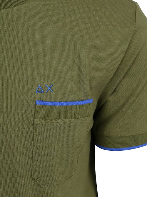 Sun68 Fluo Stripe Camiseta Piqué Army Product / Detail