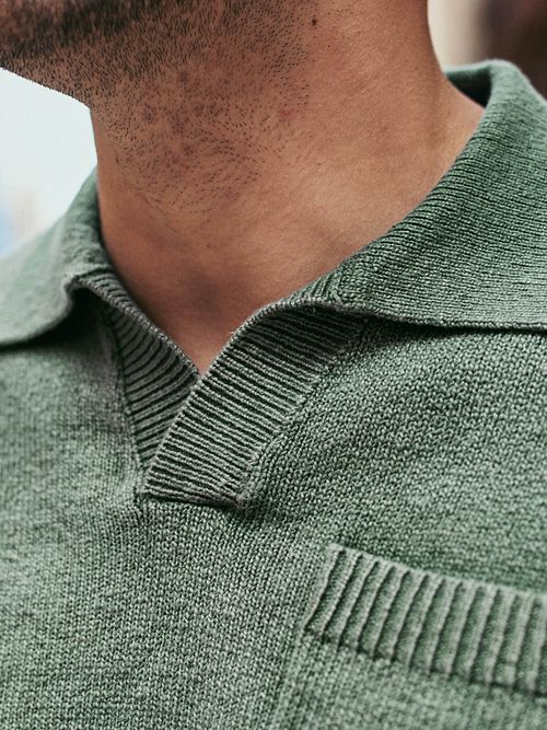 Suitable Raw Riva Knit Jersey Green Model / Detail