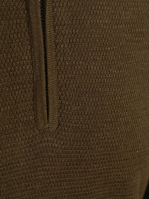 Pullover Profuomo half zip strutturato verde scuro Product / Detail