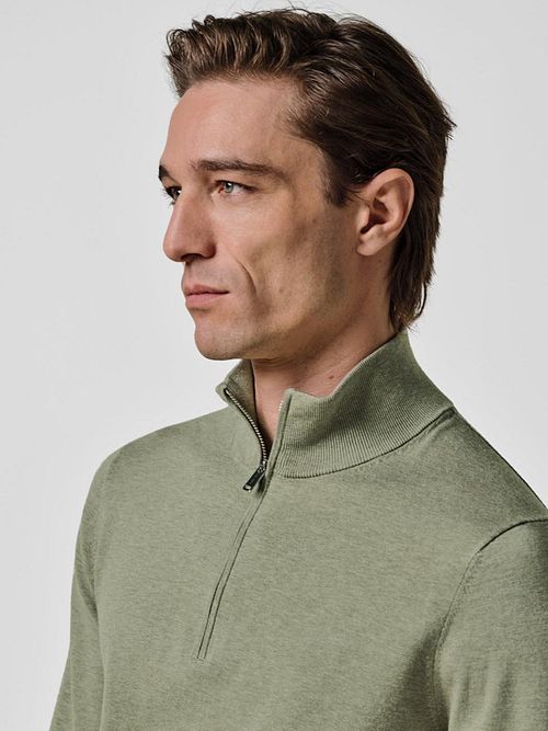 Profuomo Luxury Basic Maglione Verde Model / Detail