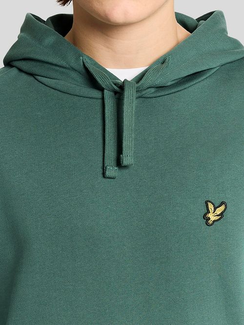 Lyle & Scott Felpa Con Cappuccio Everglade Model / Detail