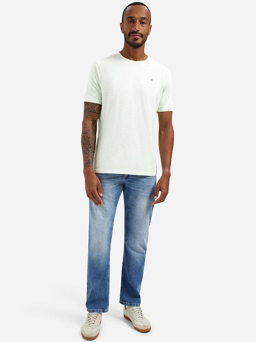 No Excess Slub T-Shirt Light Green Model / Voorkant