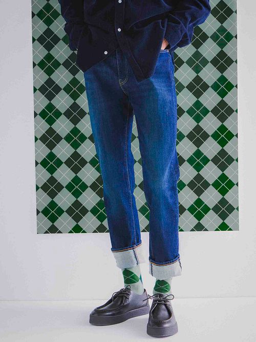 Burlington Laine Edinburgh Vert 7068 Model / Sfeerbeeld