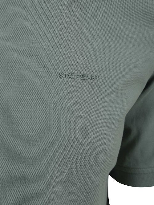 State of Art Poloshirt Piqué Jade Product / Detail
