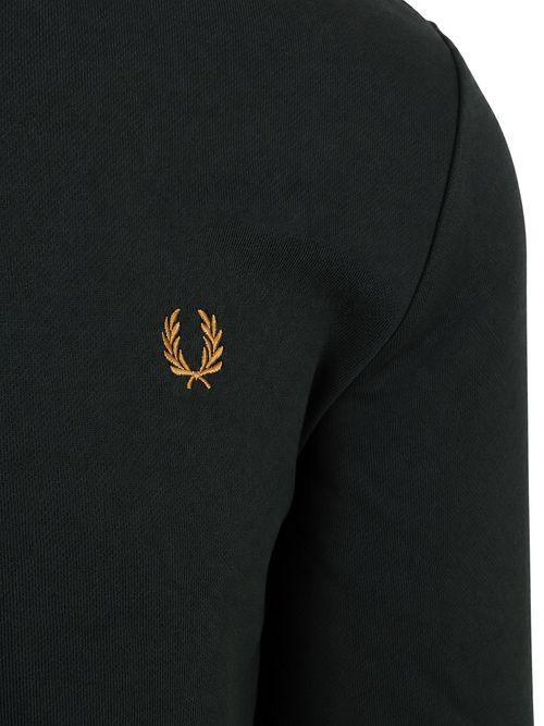 Fred Perry Half Zip Pull Vert foncé 78C