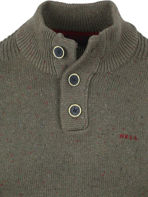 NZA Pull Mocker Adan Conor Melange Gris armée Product / Detail
