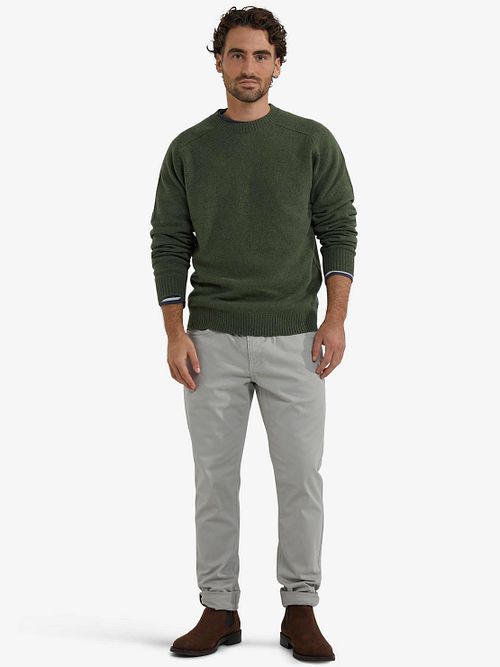 McGregor Pull Laine D'Agneau Mélanger Vert Sage Model / Voorkant