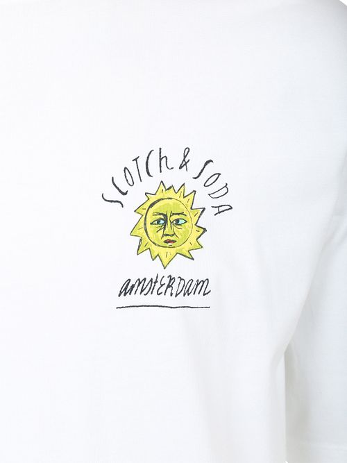 Scotch & Soda T-shirt baktryck Vit Product / Detail