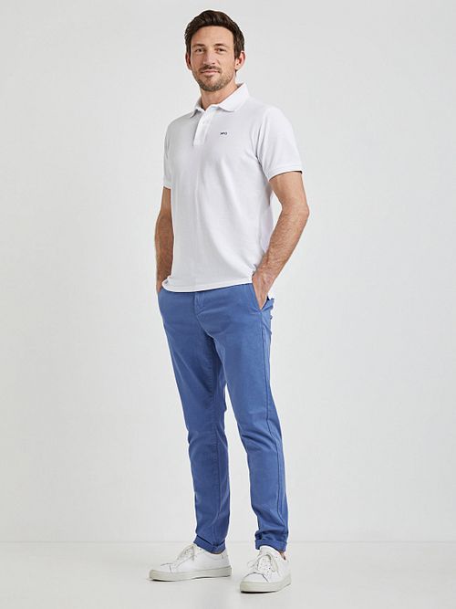 McGregor Piqué Poloshirt Weiß Model / Voorkant