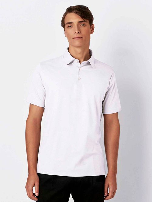 Desoto Poloshirt Essential White Model / Voorkant