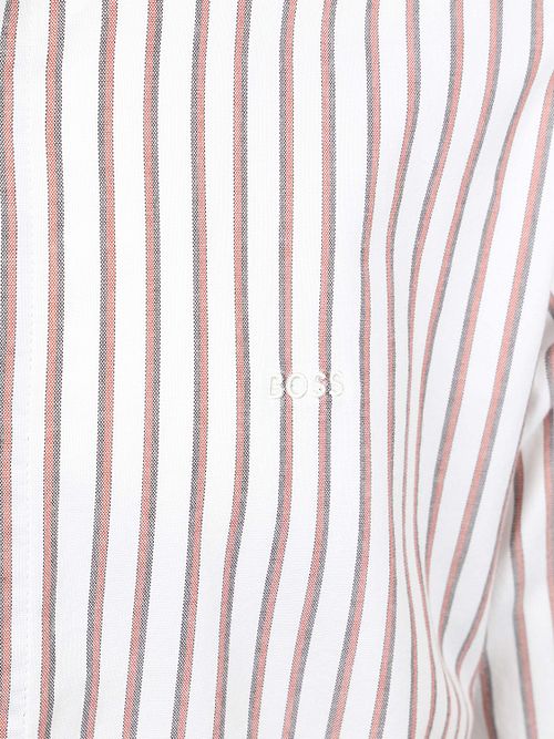 BOSS Ricoplus Shirt Stripes White