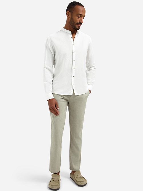 No Excess Shirt Linen Blend White
