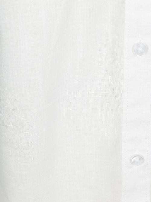 Suitable Short Sleeves Shirt Cotton Slub White Product / Detail