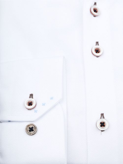 R2 Shirt Technical Knitted Dobby White Product / Detail