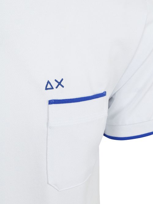 Sun68 Piqué T-Shirt Fluo Stripe White Product / Detail