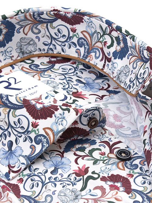 Koszula R2 z popeliny w kwiatowy print, multikolor Product / Detail