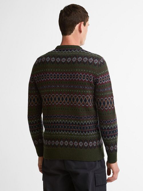 Sweter Barbour Fairisle z wełny w kolorze camel Model / Achterkant