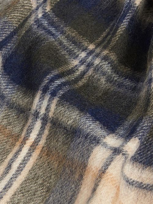 Barbour szalik z mieszanki wełny Tartan beżowy Product / Detail