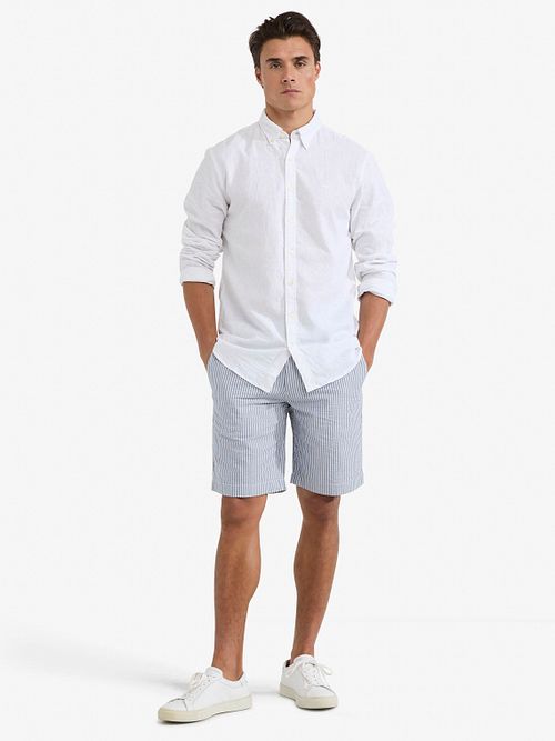 McGregor Hemd Linnen Blend Wit Model / Voorkant