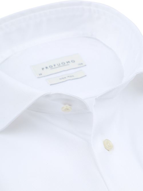 Profuomo Twill Overhemd Extra Lange Mouwen Wit Product / Detail