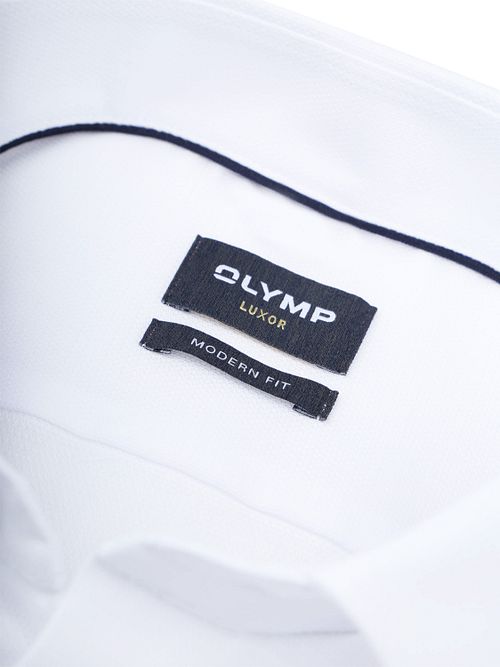 Olymp Luxor Short Sleeve Overhemd Structure Wit Product / Detail